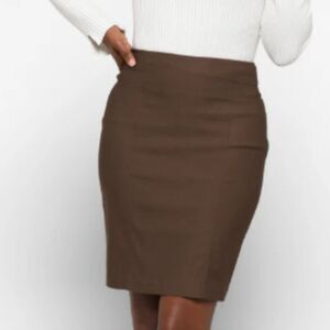 Tribal Brown Pull On Stretch‎ Pencil Skirt Size 6